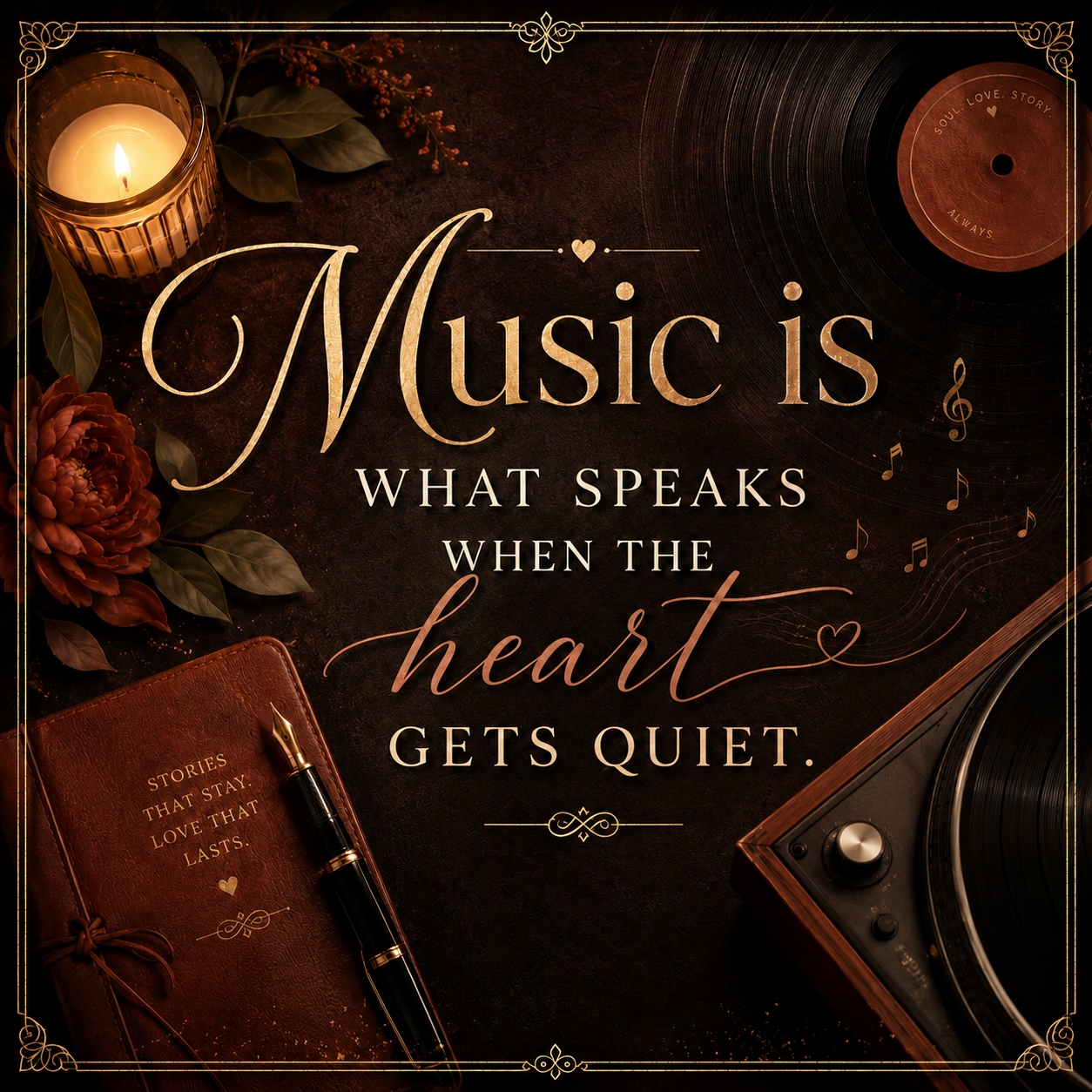 Music is what speaks when the heart gets quiet